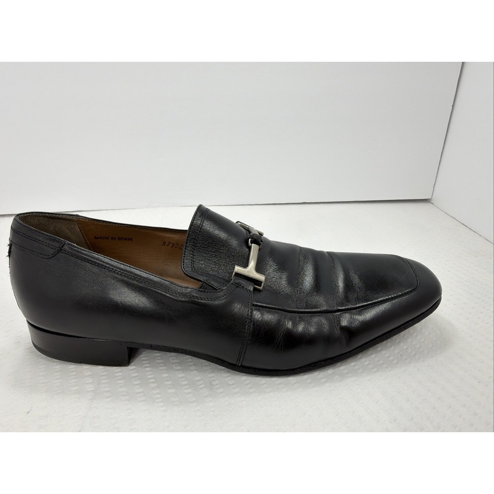 Mezlan Spain Bit Loafers Black Leather Ornament 11.5M 2086 Dress Shoes Luxury - Picture 16 of 16